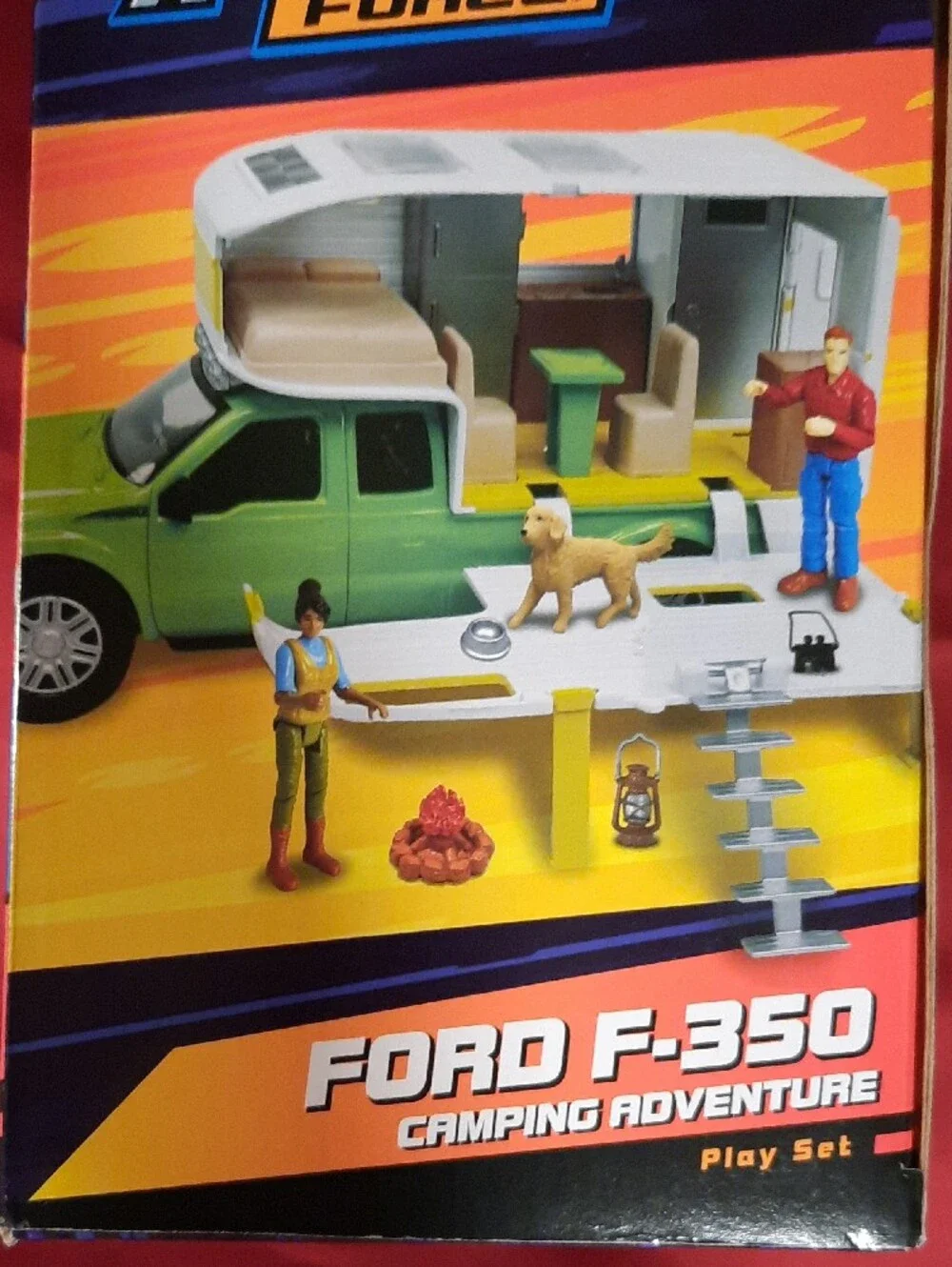 Adventure Force Ford F-350 Camping Playset With 8 Piece Accessories